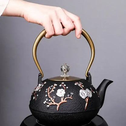 Vintage cast iron teapot for induction, 1.2L