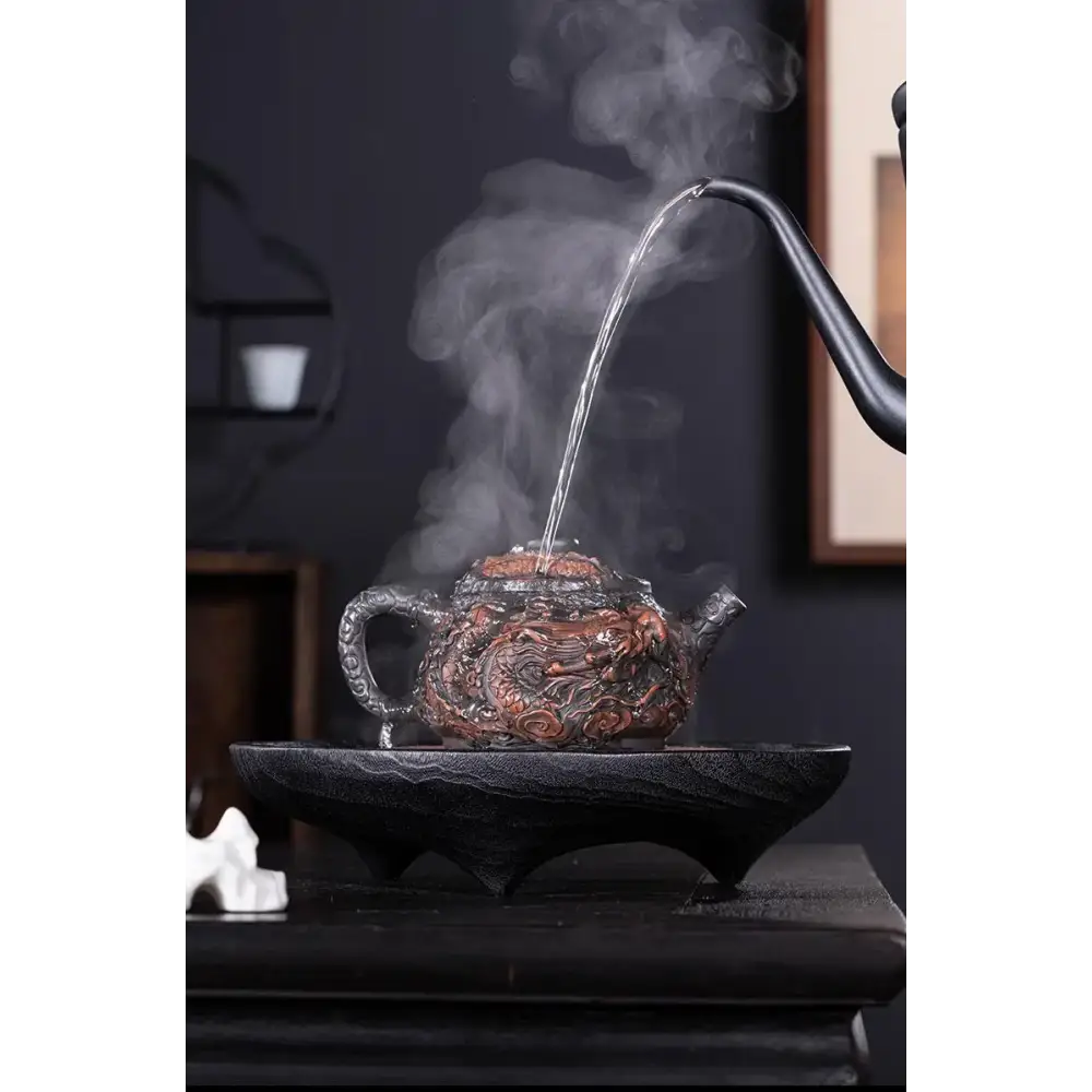 Granny Lulu ceramic teapot with dragon art