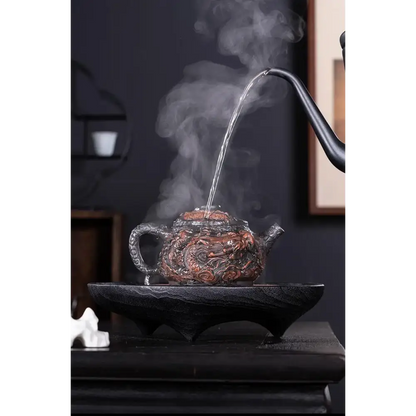 Granny Lulu ceramic teapot with dragon art