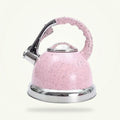 Vintage Rose Whistling Tea Kettle - 3.5L Stainless Steel Stovetop