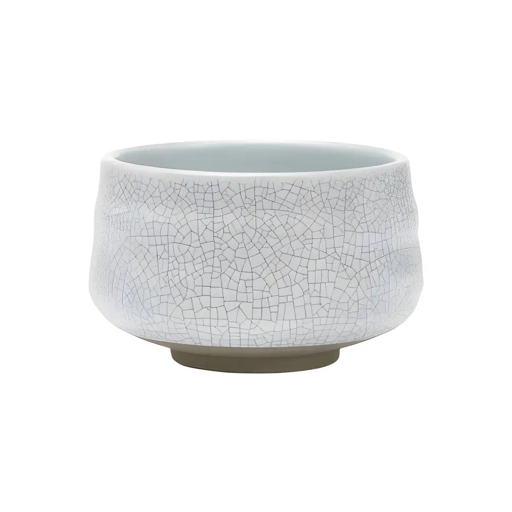 Handcrafted white ceramic Japanese chawan tea bowl