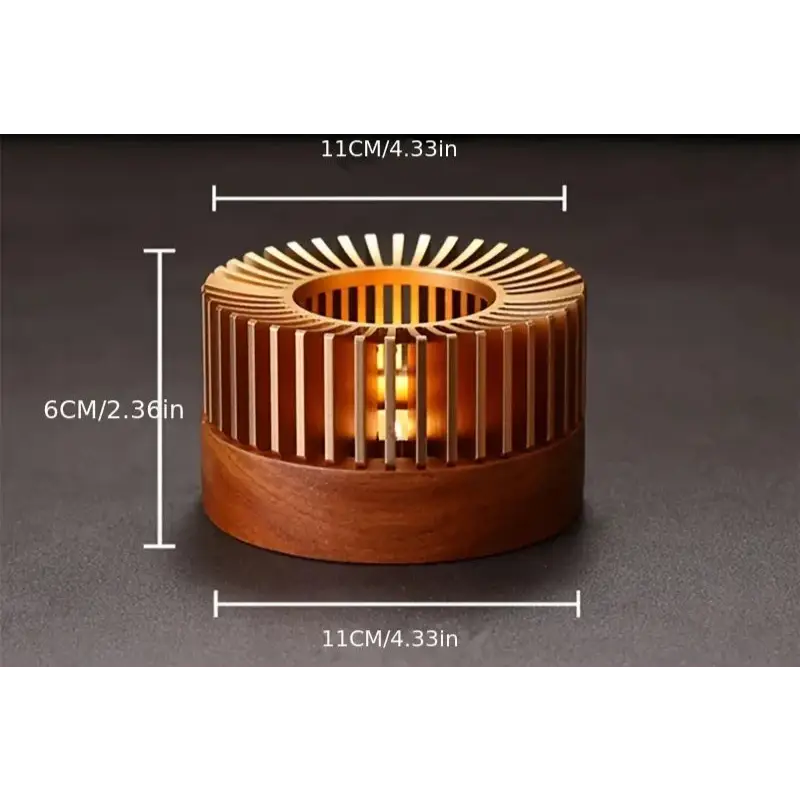 Teapot warmer design variant 2, unique cut-out pattern with gold metal frame
