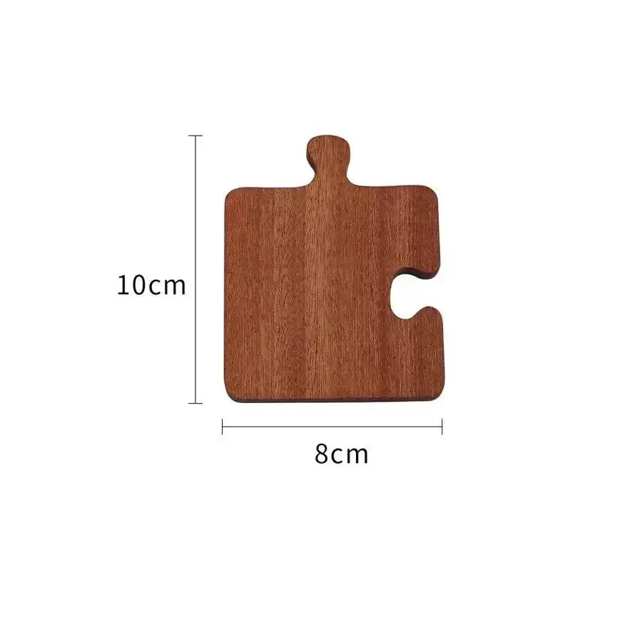 Beech wood puzzle coaster, light color