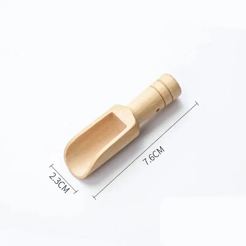 Small wooden tea spoon size 7.6x2.3 cm