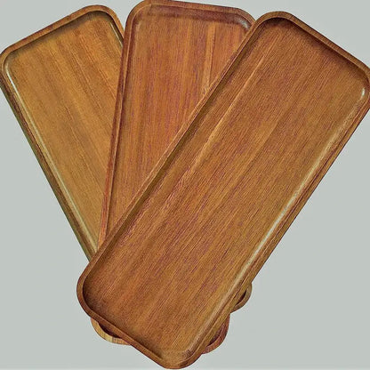 Wooden tea tray in living room setting