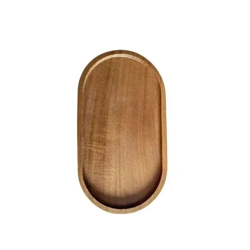 Oval wooden tea tray 19x10.5 cm