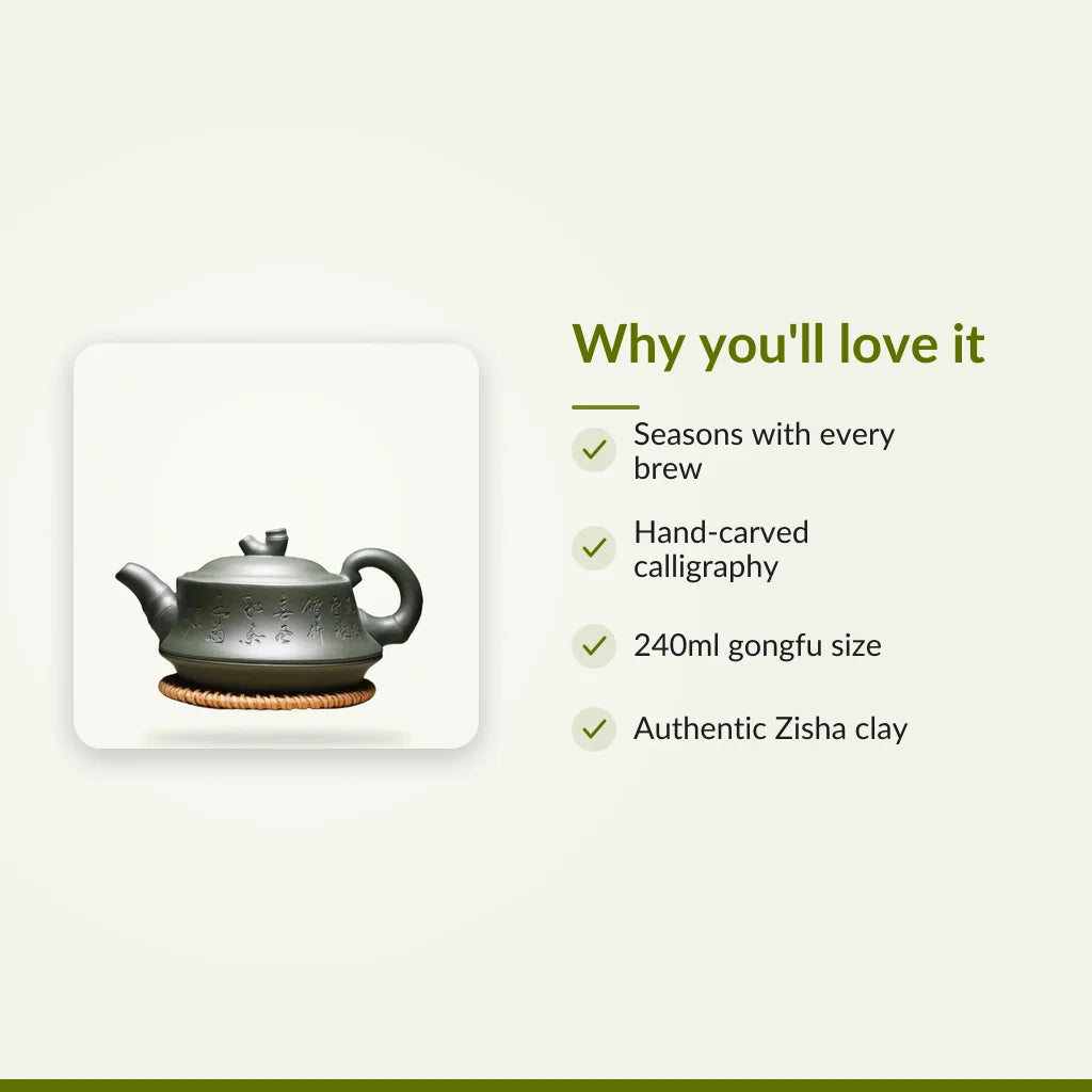 Yixing Clay Teapot with Chinese Calligraphy, 240ml : Why you'll love it