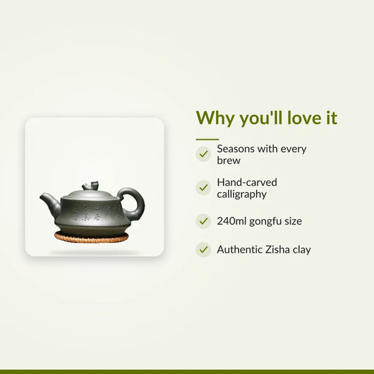 Yixing Clay Teapot with Chinese Calligraphy, 240ml : Why you'll love it