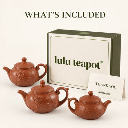 Yixing Clay Teapot with Chinese Dragon, 340 ml : packaging concept (non contractuel)