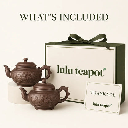 Yixing Clay Teapot with Rooster Motif 500ml : packaging concept (non contractuel)