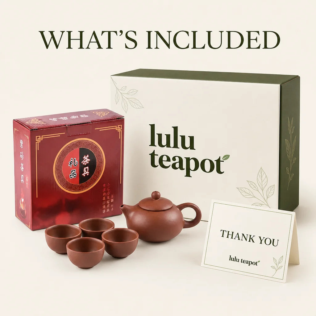 Zisha Gongfu Tea Set, 5 Pieces : packaging concept (non contractuel)