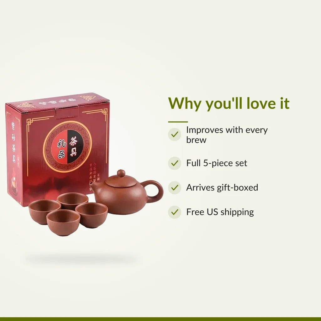 Zisha Gongfu Tea Set, 5 Pieces : Why you'll love it