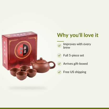 Zisha Gongfu Tea Set, 5 Pieces : Why you'll love it